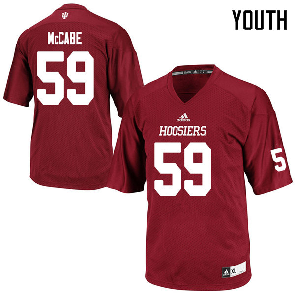 Youth #59 Gavin McCabe Indiana Hoosiers College Football Jerseys Sale-Crimson